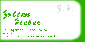 zoltan hieber business card
